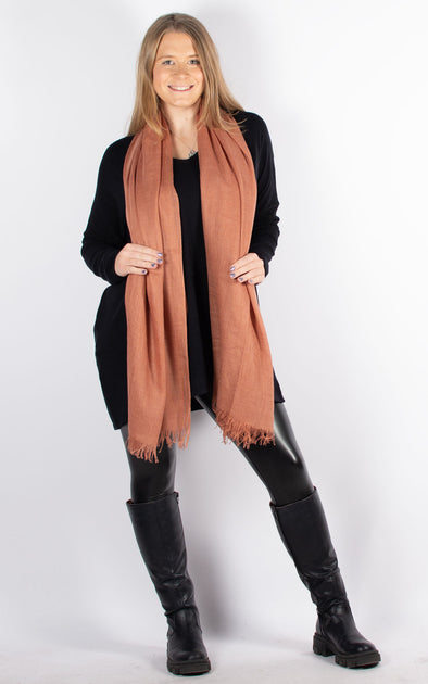 Lightweight Scarf Pashmina Rust