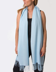 an image showing a baby blue pashmina