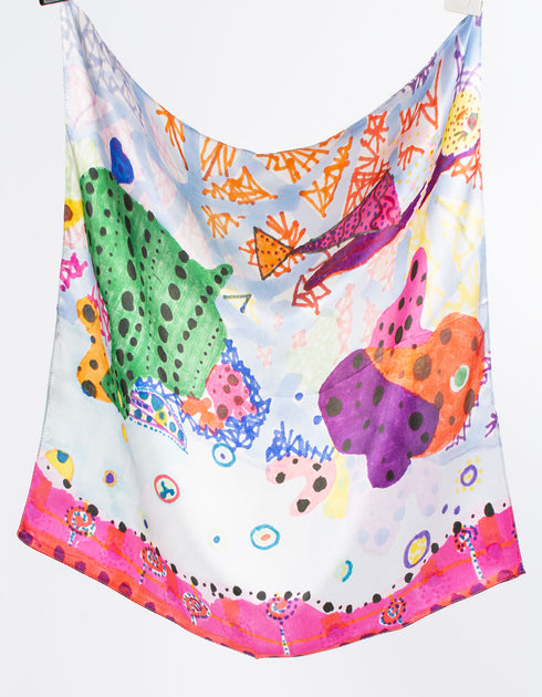 Jungle Print Square Silk-Twill Scarf - Orange main image 0