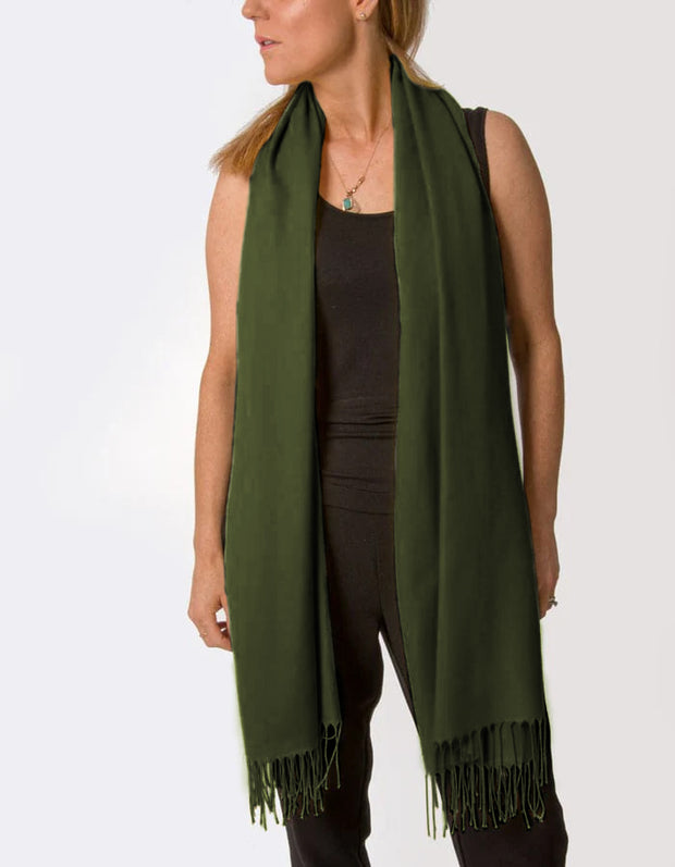 Army Green Pashmina Shawl Wrap Scarf