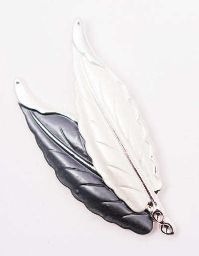 Brooch | Double Feather | Silver