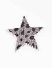 Brooch | Leopard Star | Grey
