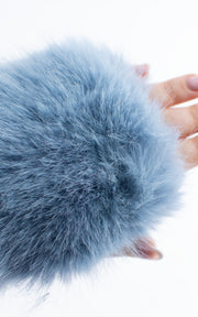 Fingerless Gloves | Faux Fur | Baby Blue