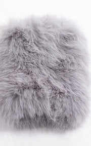 Fingerless Gloves | Faux Fur | Light Grey