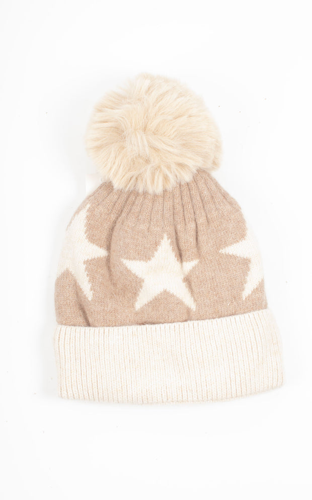Gift Sets | Hat and Socks | Stars | Beige