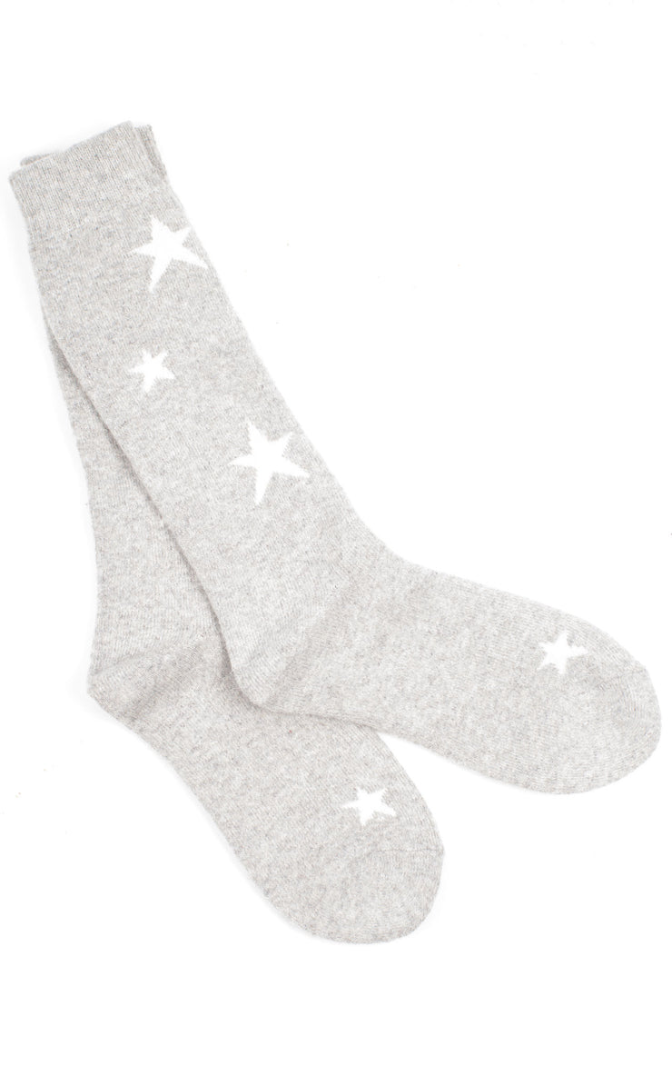 Gift Sets | Hat and Socks | Stars | Light Grey