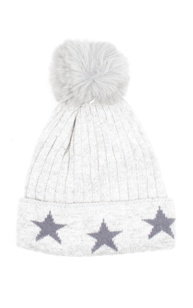 Gift Sets | Hat and Socks | Stars | Light Grey