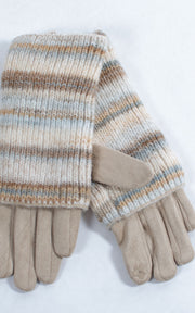 Gloves | 3-in-1 | Stripes | Beige
