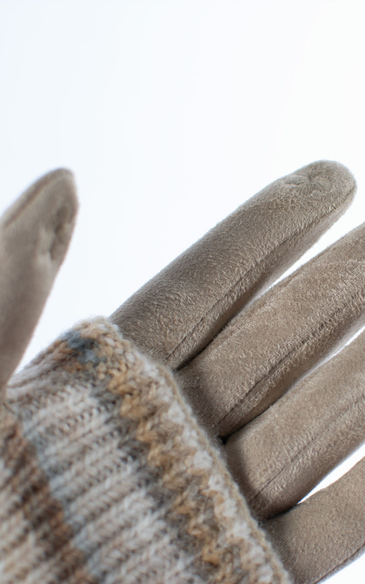 Gloves | 3-in-1 | Stripes | Beige