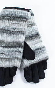 Gloves | 3-in-1 | Stripes | Black