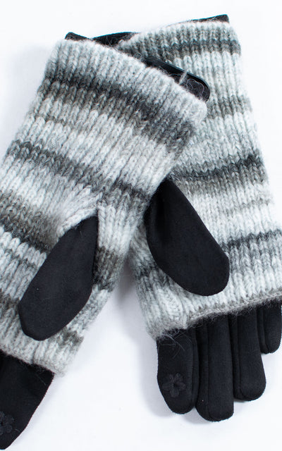 Gloves | 3-in-1 | Stripes | Black