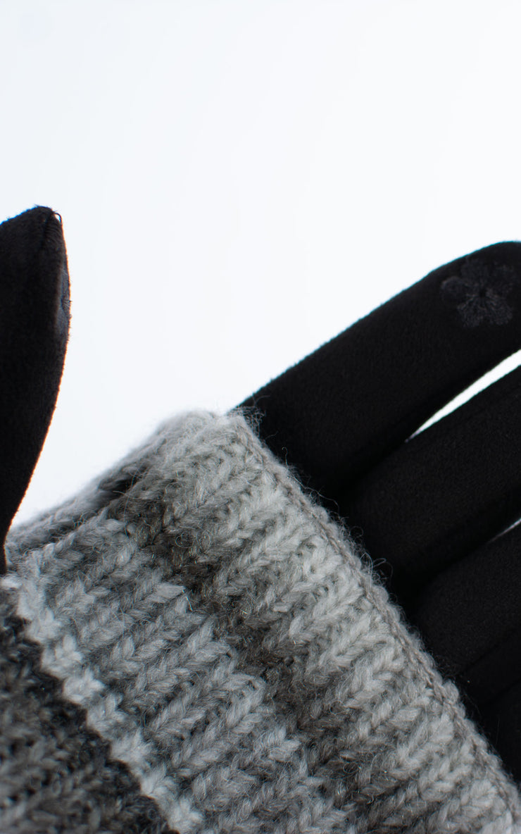 Gloves | 3-in-1 | Stripes | Black