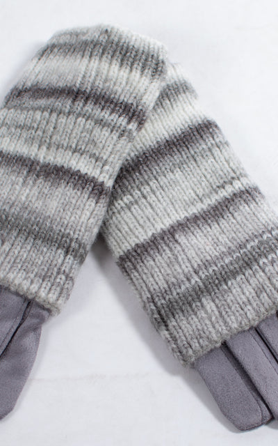 Gloves | 3-in-1 | Stripes | Grey