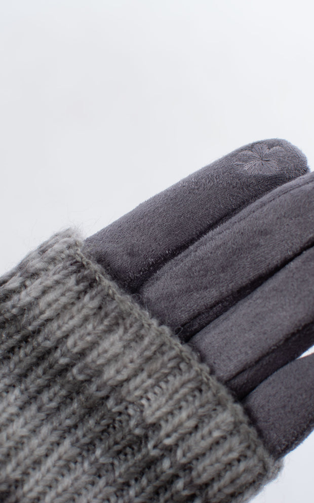 Gloves | 3-in-1 | Stripes | Grey