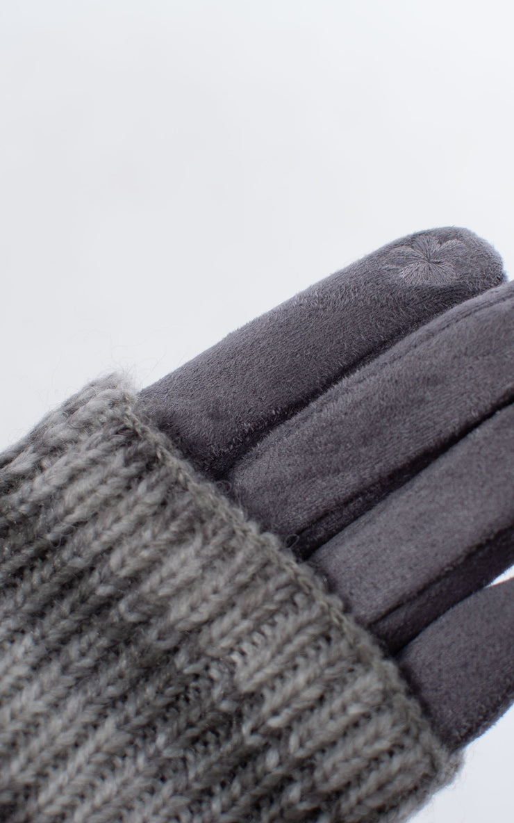 Gloves | 3-in-1 | Stripes | Grey
