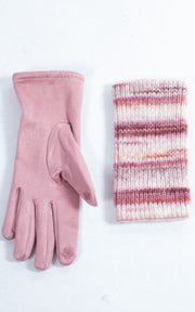 Gloves | 3-in-1 | Stripes | Pink