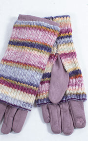 Gloves | 3-in-1 | Stripes | Purple