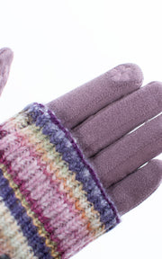 Gloves | 3-in-1 | Stripes | Purple