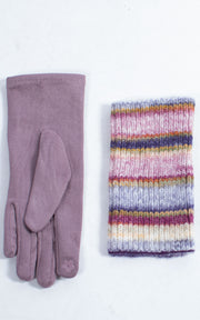 Gloves | 3-in-1 | Stripes | Purple