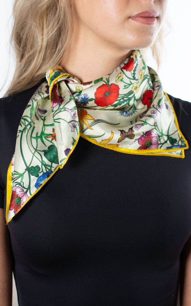 Meadow in Bloom Square Silk Scarf