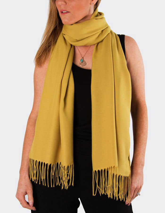 Mustard Yellow Pashmina