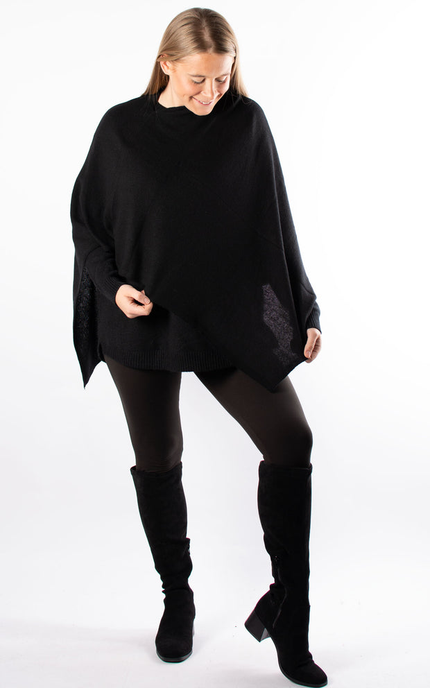 Poncho | Plain | Black