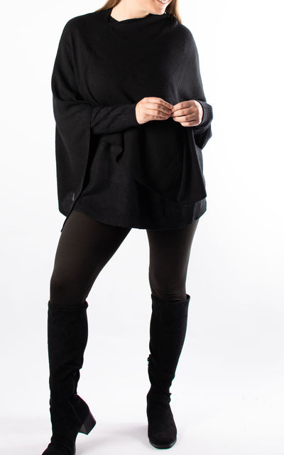 Poncho | Plain | Black