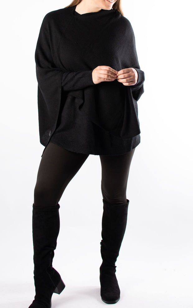 Poncho | Plain | Black