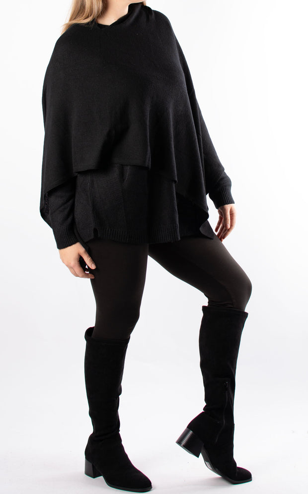 Poncho | Plain | Black