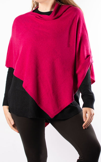 Poncho | Plain | Hot Pink