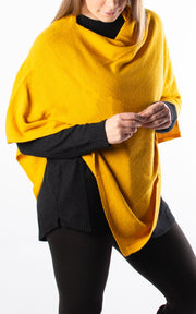 Poncho | Plain | Mustard