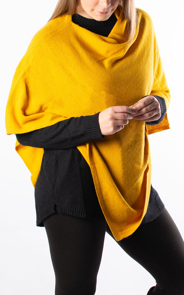 Poncho | Plain | Mustard