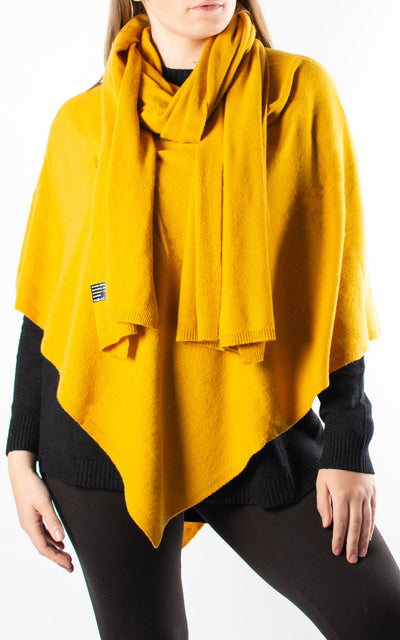 Poncho | Plain | Mustard