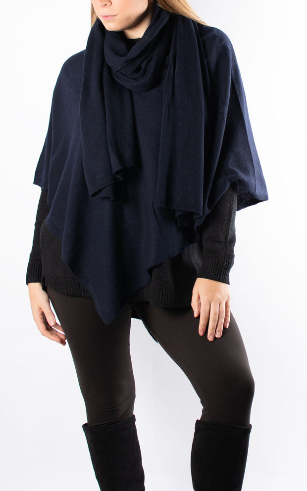 Poncho | Plain | Navy