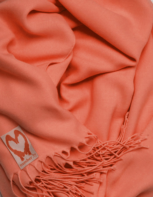 Rust Orange Pashmina Shawl Wrap Scarf