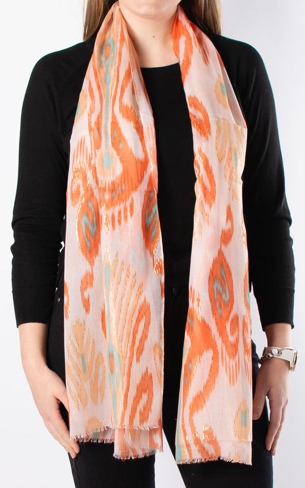 Scarf | Ikat | Orange