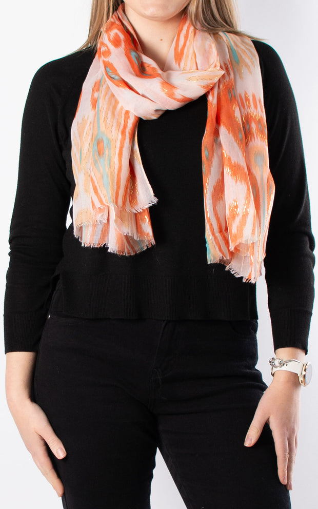 Scarf | Ikat | Orange