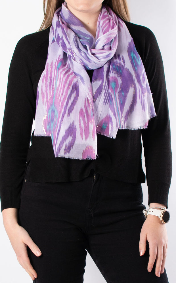 Scarf | Ikat | Purple