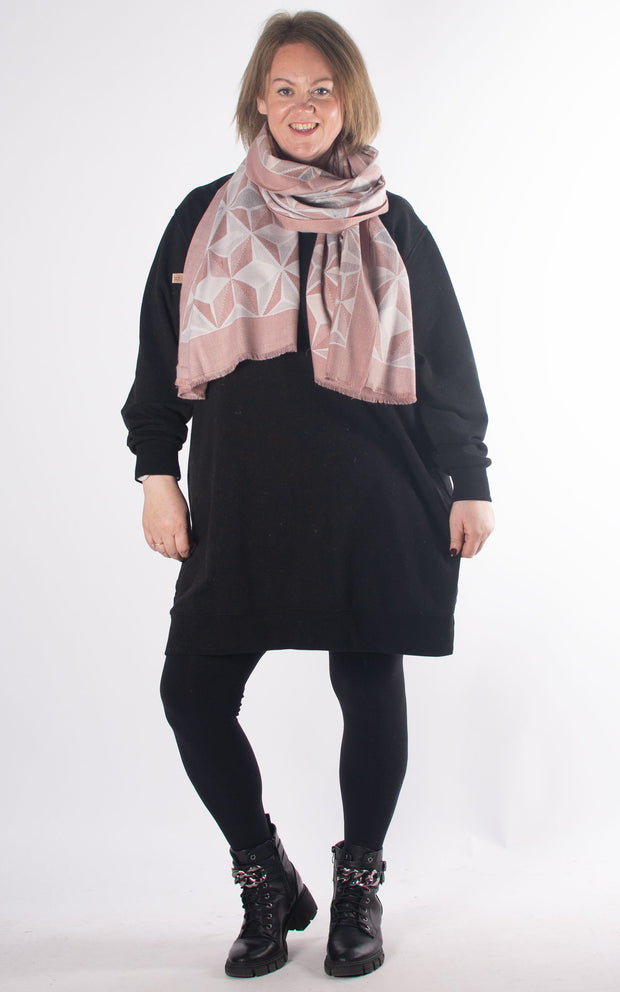 Scarf | Isometric Cubes | Pink