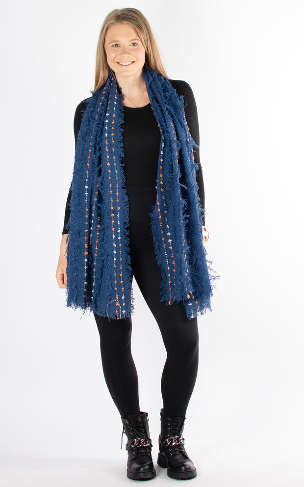Scarf | Lines | Blue