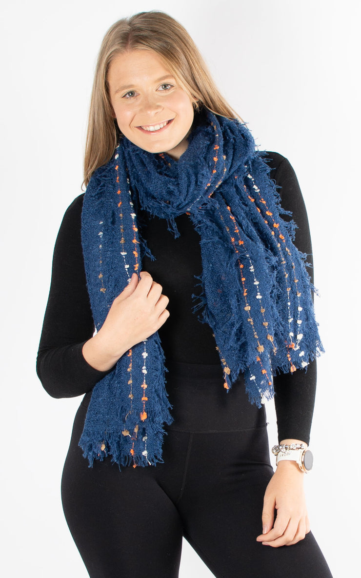 Scarf | Lines | Blue