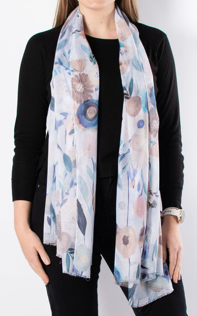 Scarf | Summer Garden | Grey