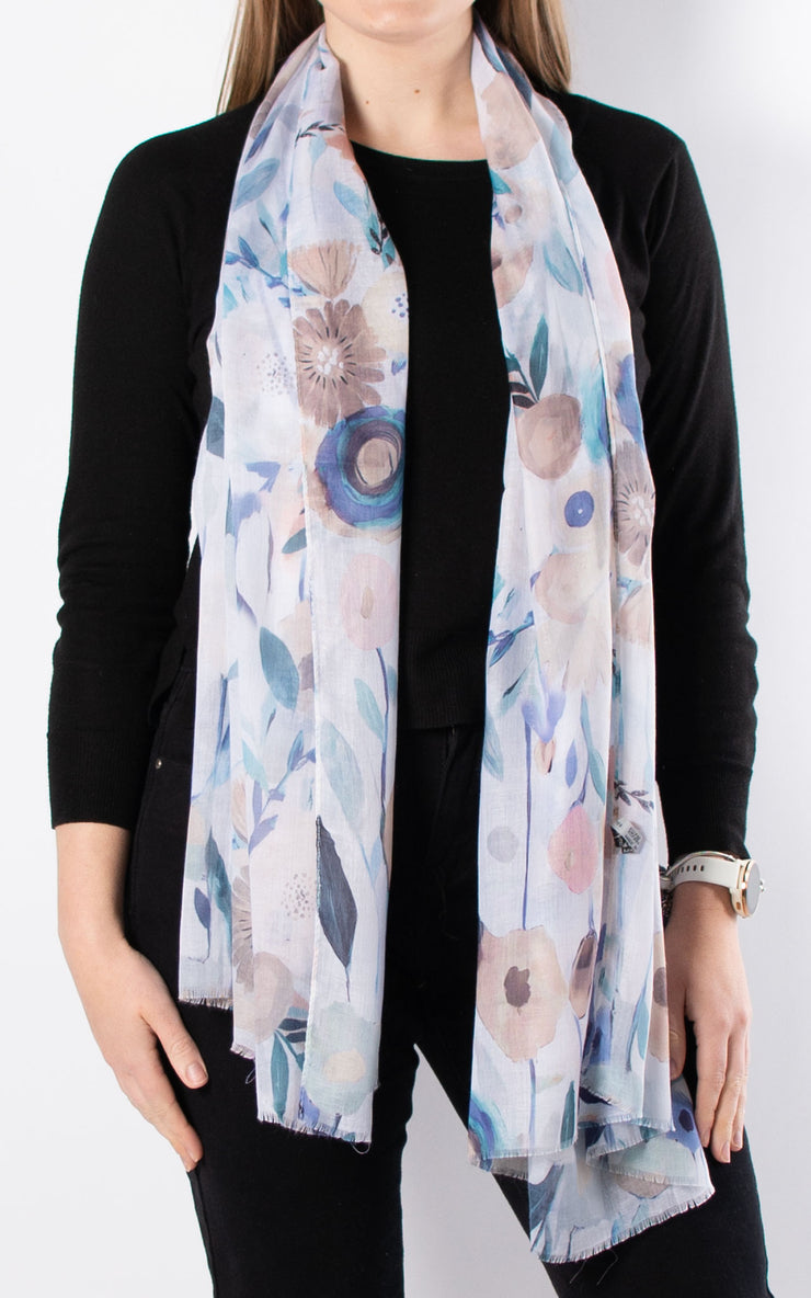 Scarf | Summer Garden | Grey
