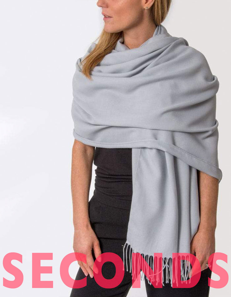 Pale Grey Pashmina | SECONDS
