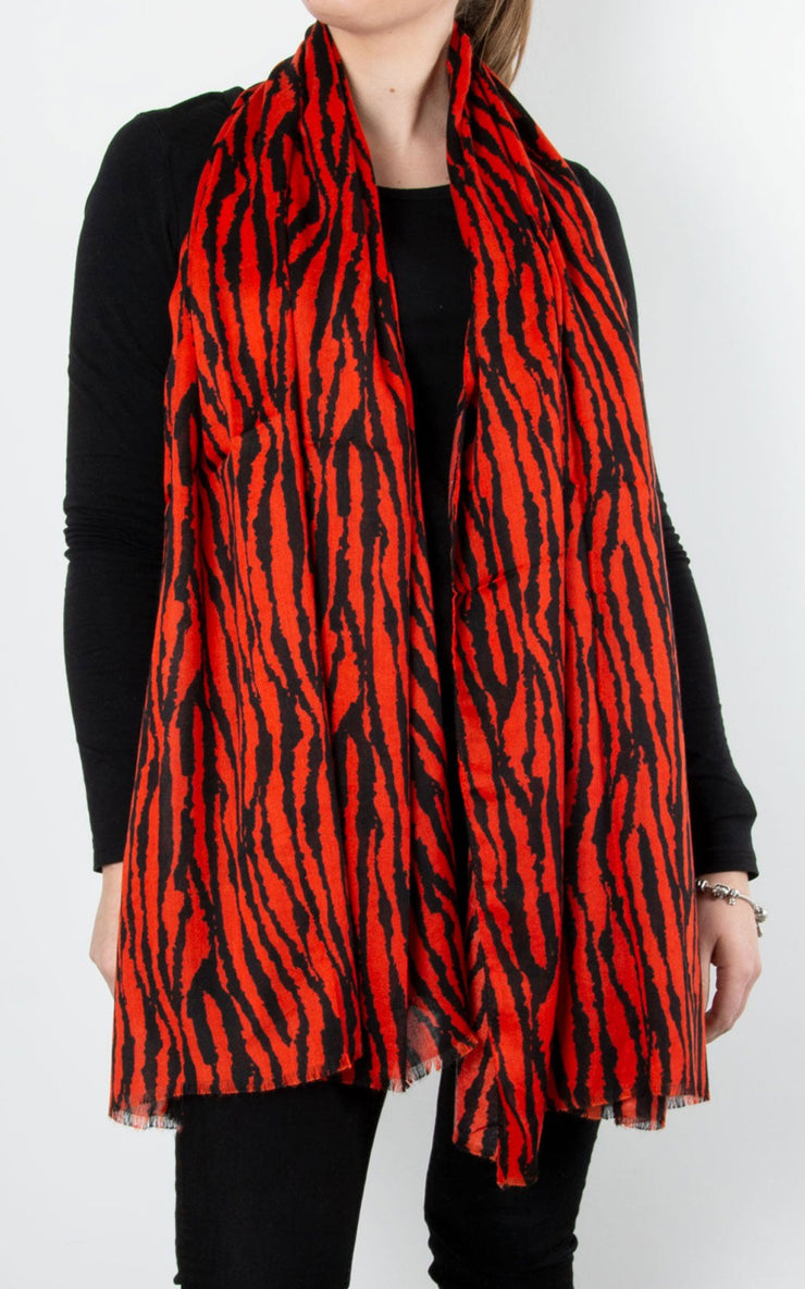 Tiger Scarf | Red
