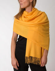 an image showing an amber yellow pashmina