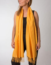an image showing an amber yellow pashmina