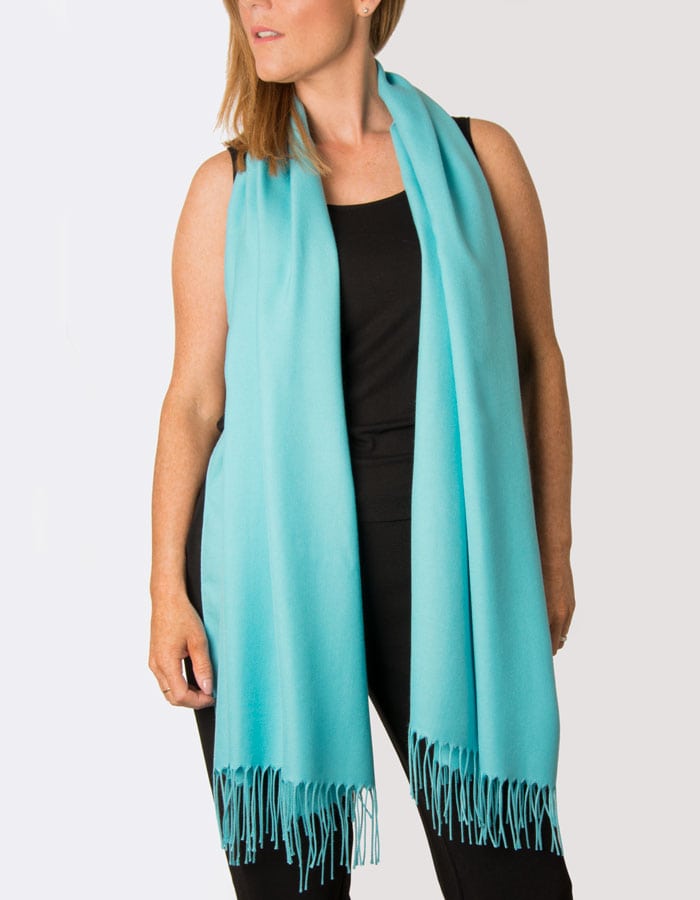 an image showing an aqua blue pashmina