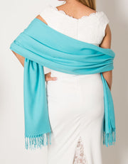 Aqua Blue Wedding Pashmina