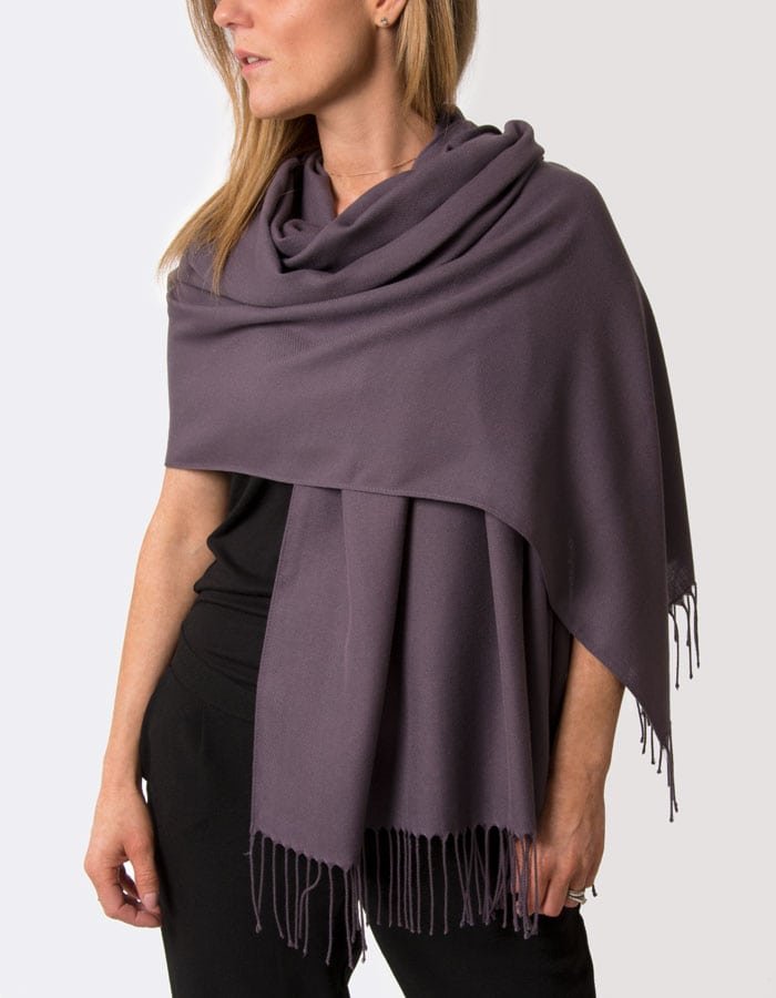 an image showing an aubergine purple pashmina